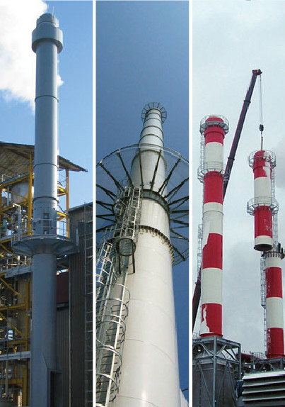 自立式套筒型烟囱